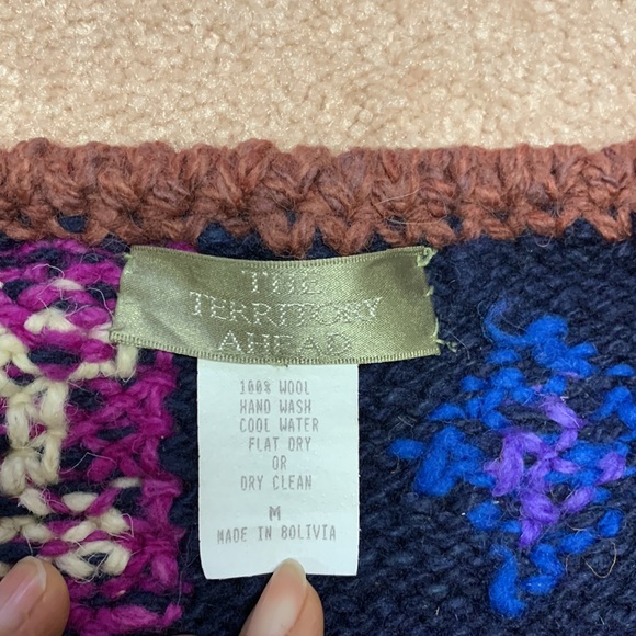 Vintage The Territory Ahead Wool Cardigan Medium - Picture 6 of 7
